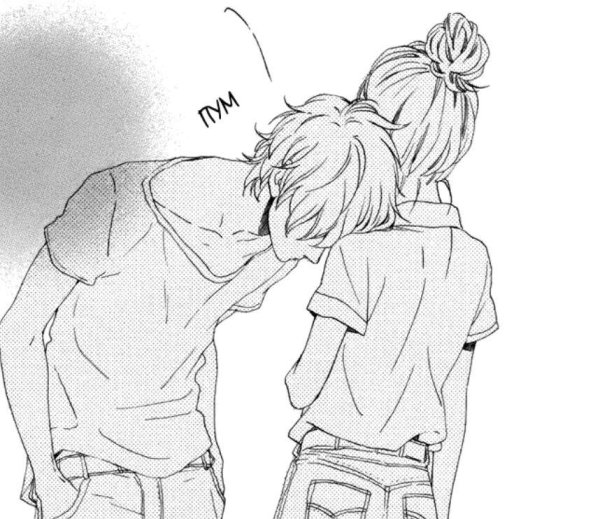 Аниме любовь чб