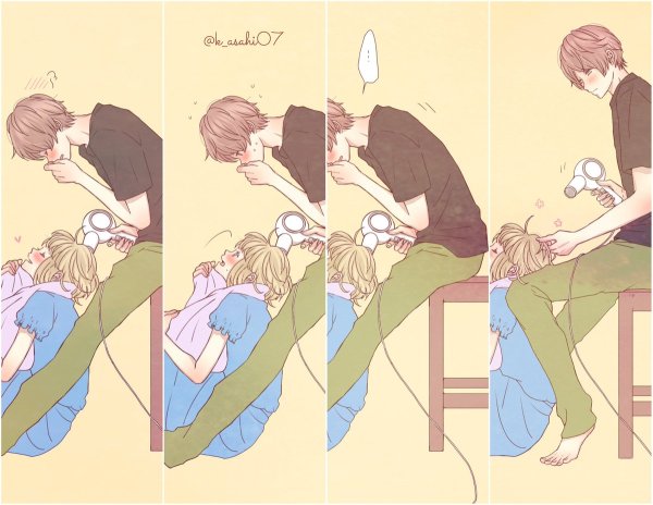 Милые комиксы аниме пары