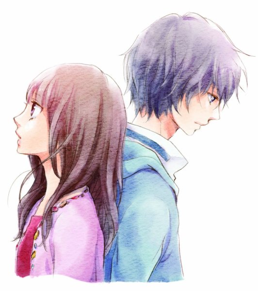 Аниме романтика черно белое