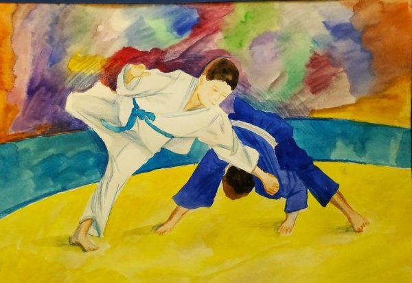 Рисунок на тему дзюдо