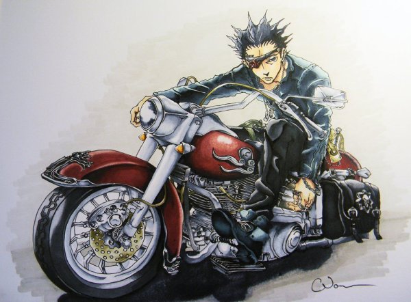 Аниме мотоциклист