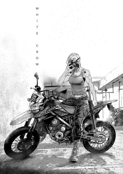 Мотоцикл Манга арт