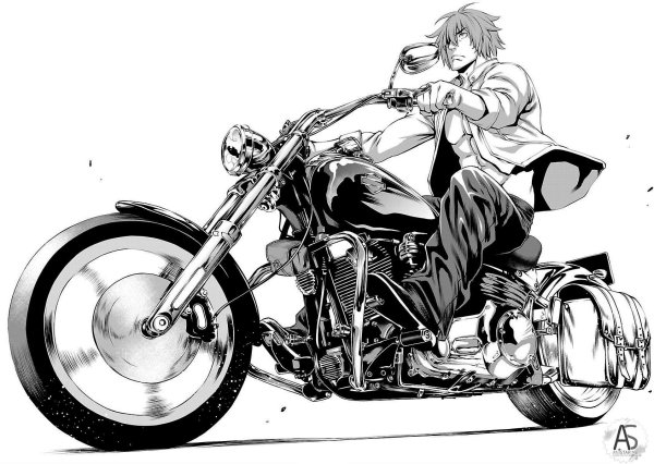 Мотоцикл аниме чоппер