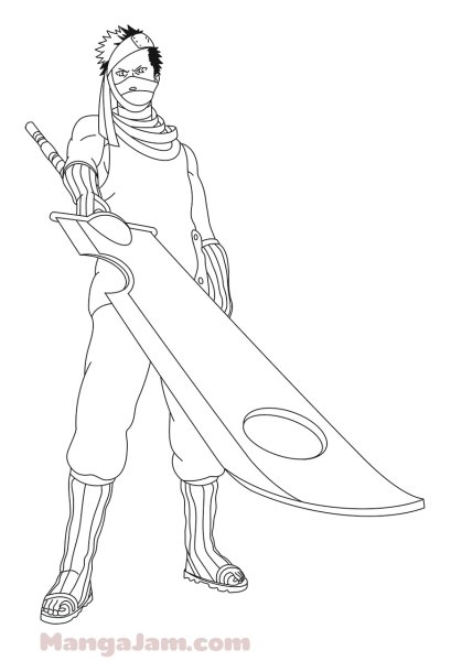 Раскраска Наруто тзабудза