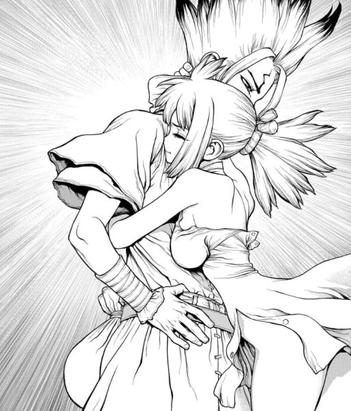 Доктор Стоун Кохаку поцелуй