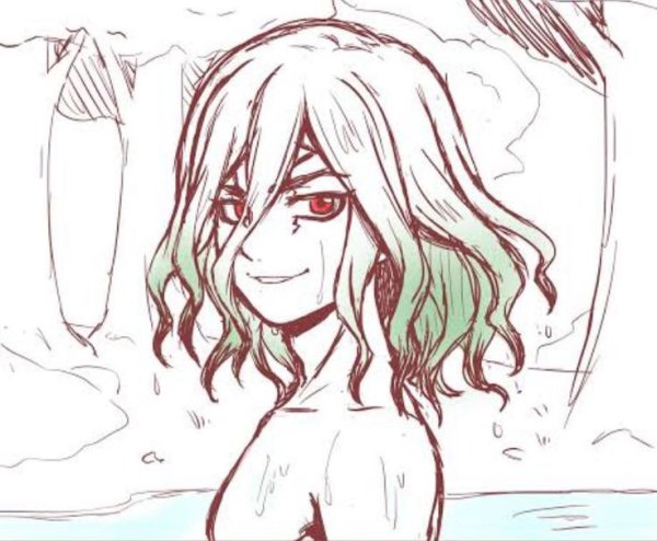 Сенку с мокрыми волосами аниме