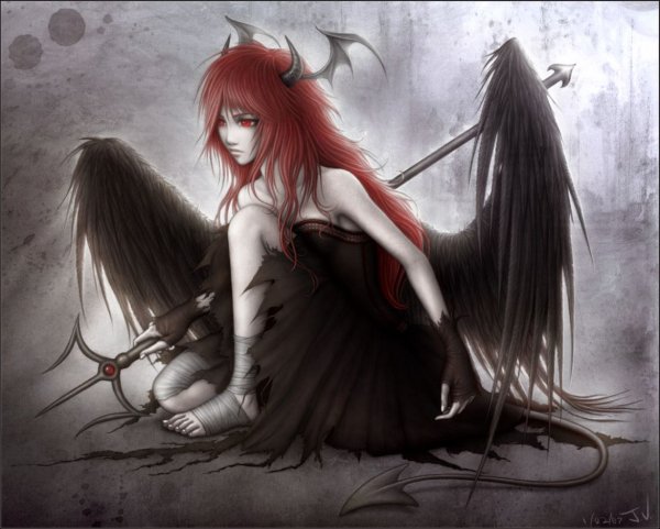 Аниме девушка дьявол