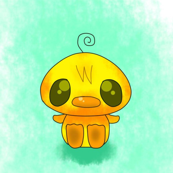 Уточка в аниме стиле