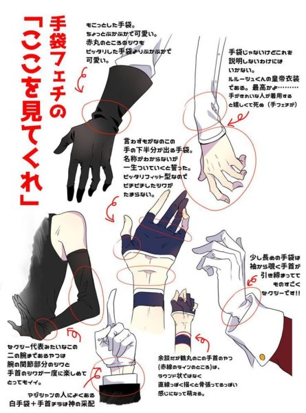 Аниме рука в перчатке