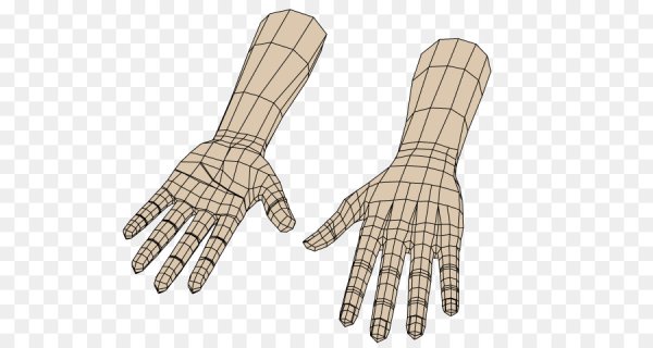 Модель перчаток руки