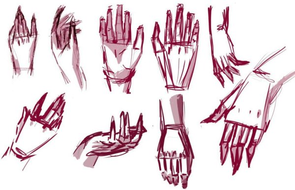 Референс руки с к огтям