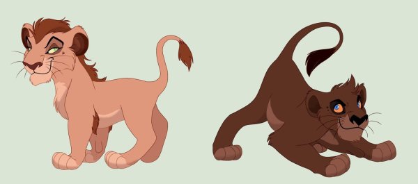 Король Лев адопты львята