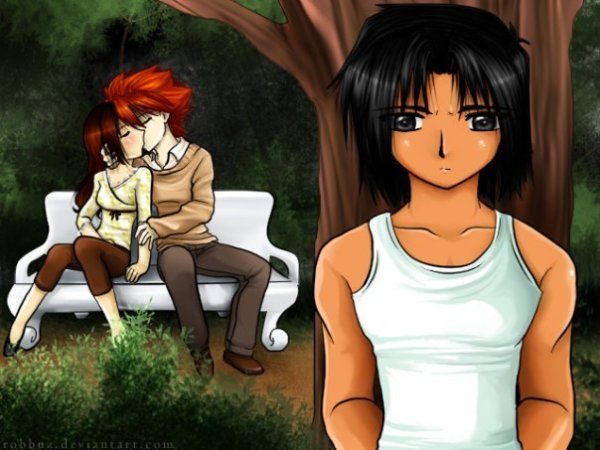 Аниме девушка ревнует