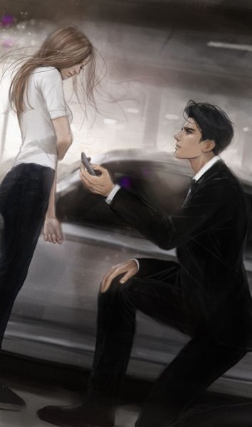 Парень и девушка ругаются арт