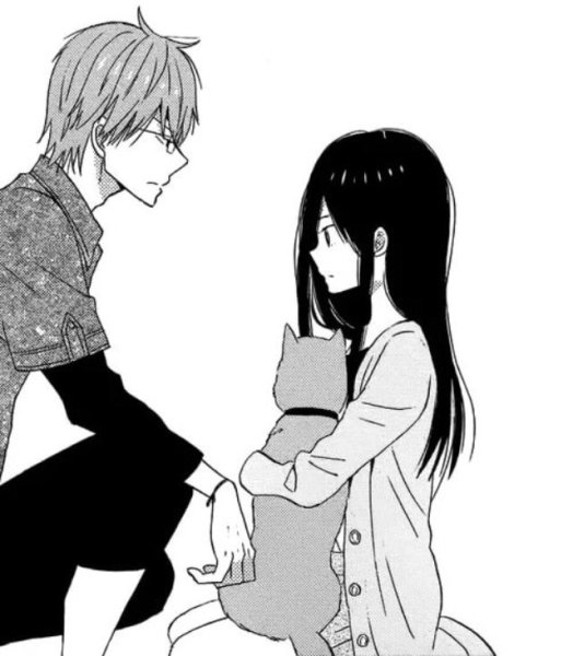 Аниме пара чб