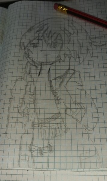 Недоделанный рисунок карандашом