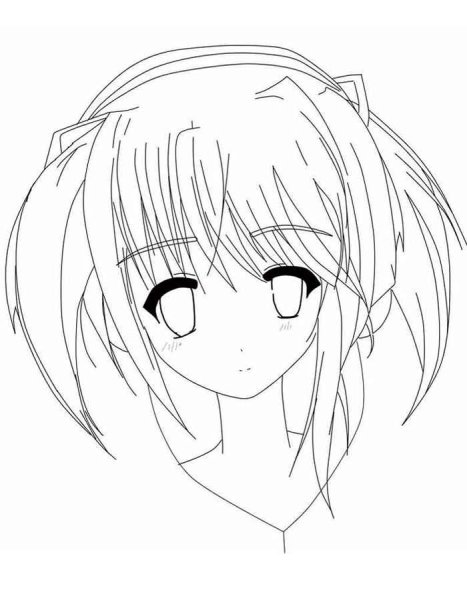 Раскраска аниме лицо