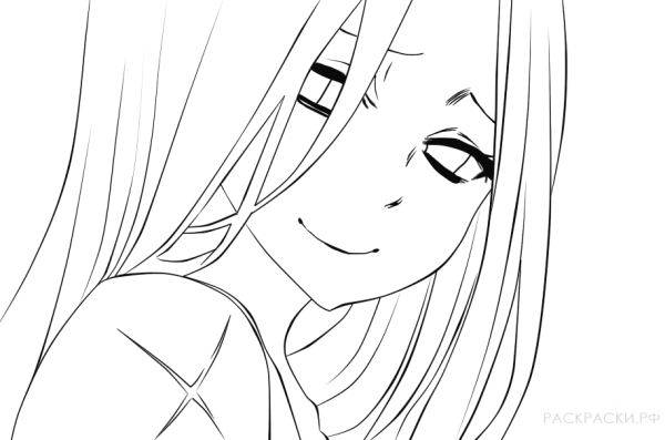 Аниме тян для раскрашивания