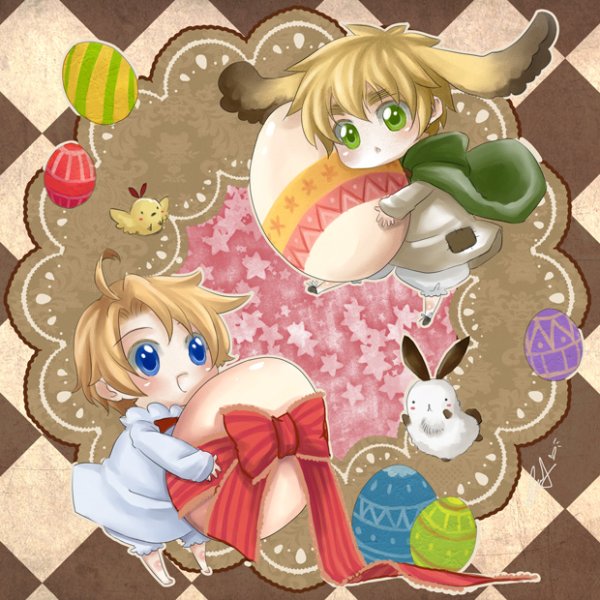 Пасха в аниме стиле