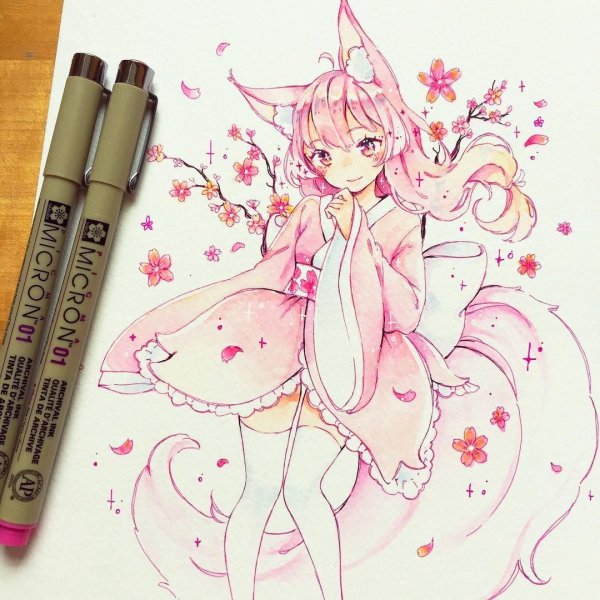 Аниме фломастерами