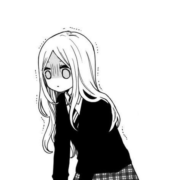 Девушка из манги смущается