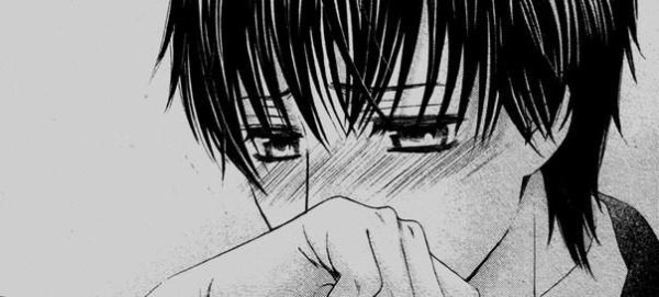 Смущенный парень из аниме