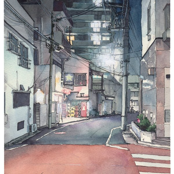 Темный переулок ночью гача