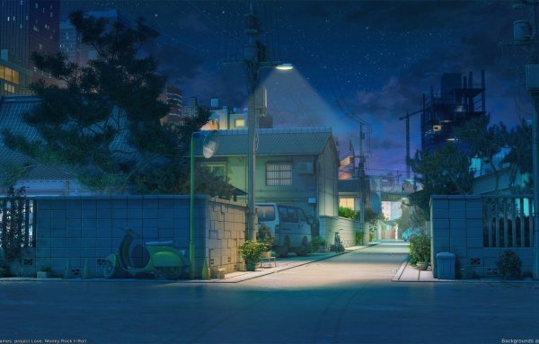 Темный мультяшный город