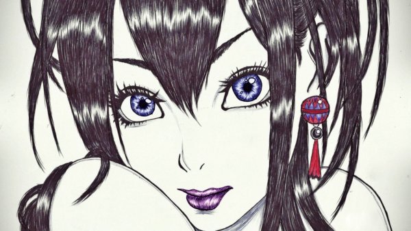 Аниме поцелуй карандашом