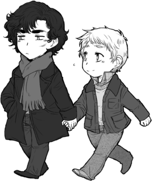 Чиби Шерлок и Джон