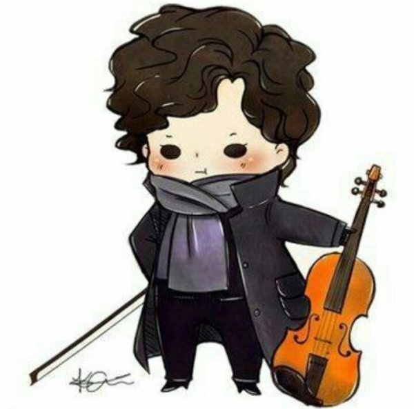 Шерлок Холмс арт Чиби