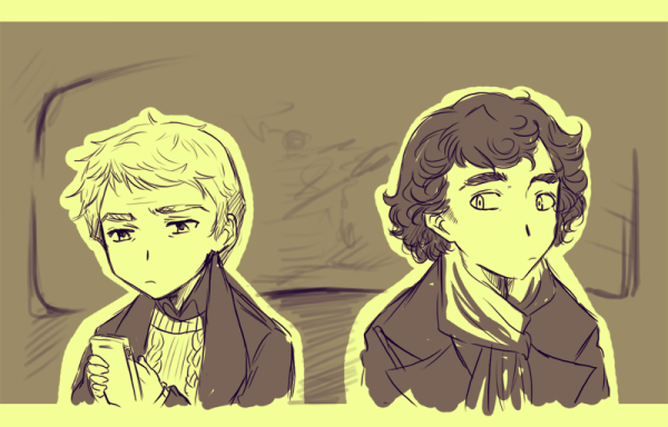 Рисунки про Шерлока Холмса и доктора Ватсона аниме