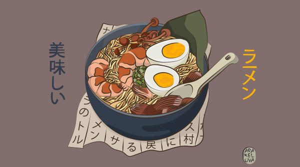 Еда из аниме рамен