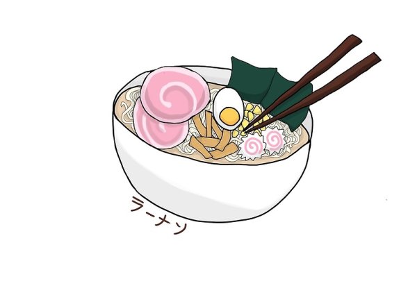 Рамен рисунок лёгкий