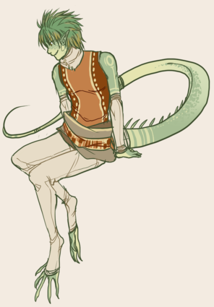 Человек ящерица арт