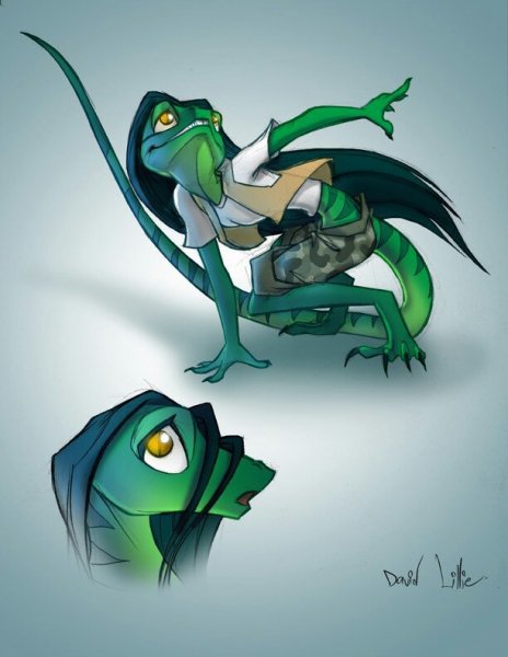 Девушка ящер