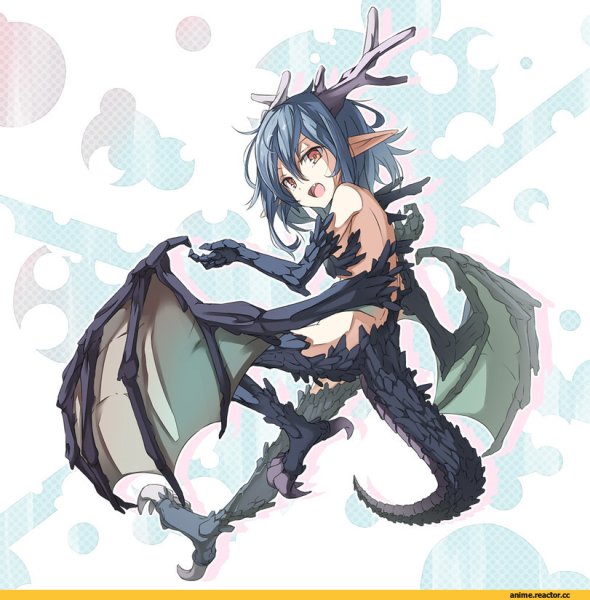 Аниме мальчик полудракон