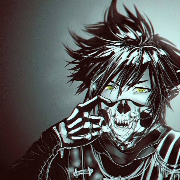 Злой парень в маске аниме