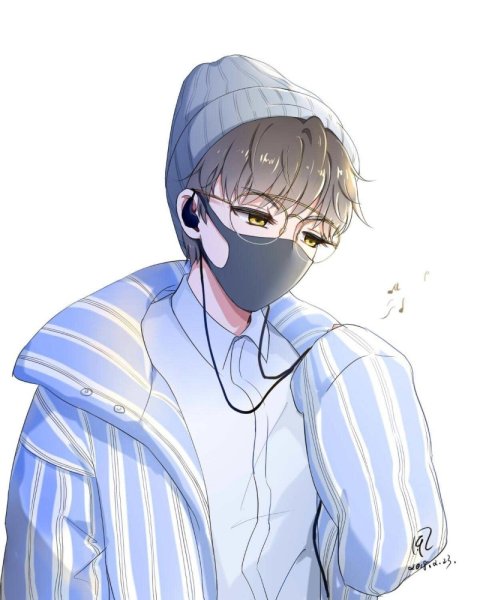 Аниме мальчик в маске