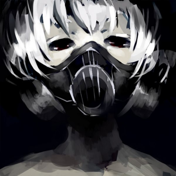 Аниме парень в маске черепа