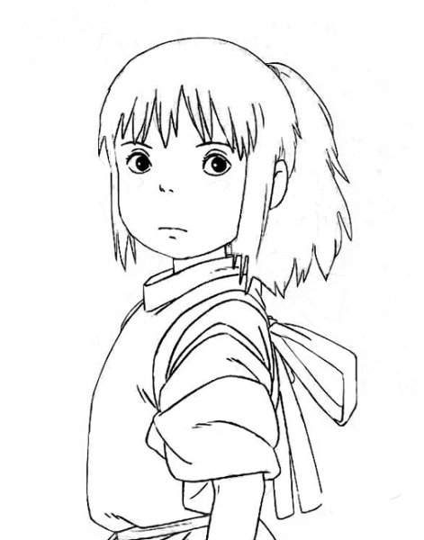 Раскраски Унесенные призраками Тихиро