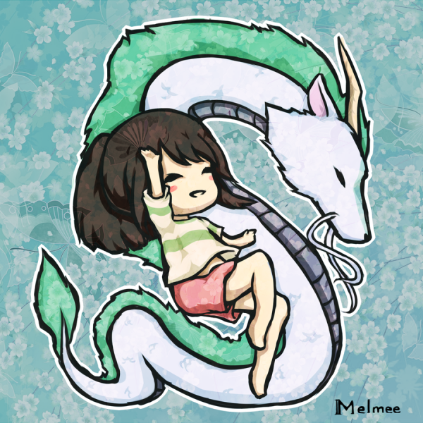 Унесённые призраками Хаку дракон Чиби