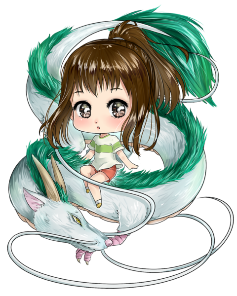 Унесённые призраками Хаку дракон Чиби