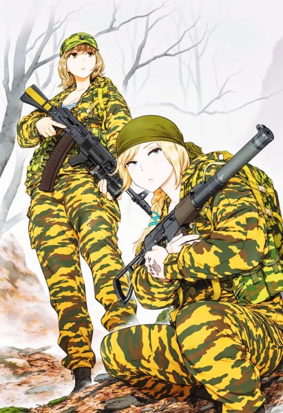 Милитари аниме арт герлз