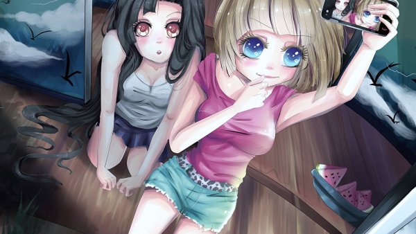 Аниме тян селфи