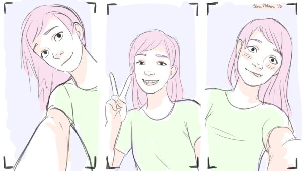 Позы для рисования селфи