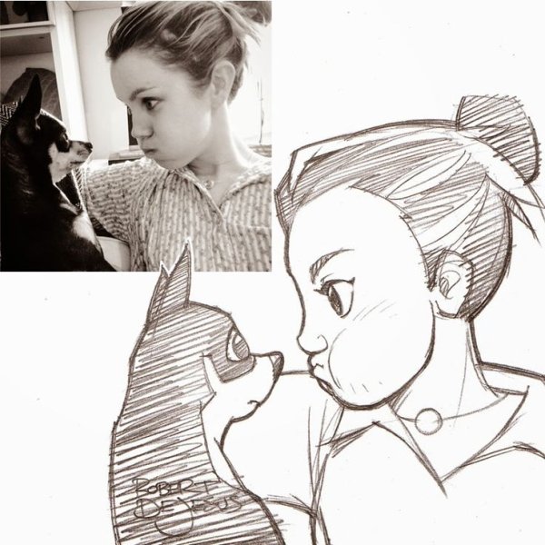 Рисунки карандашом мультяшные люди