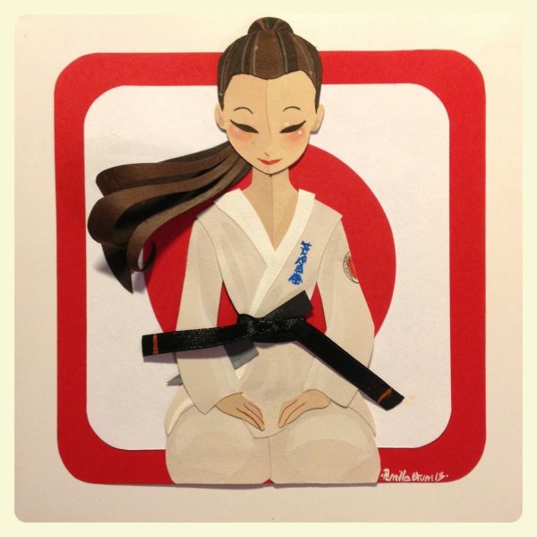 Джиу-джитсу девушки рисунок