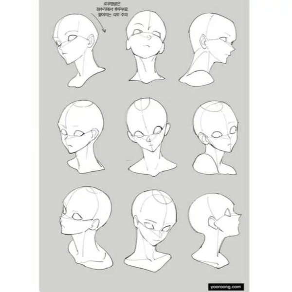 Референсы Наклонённая голова аниме