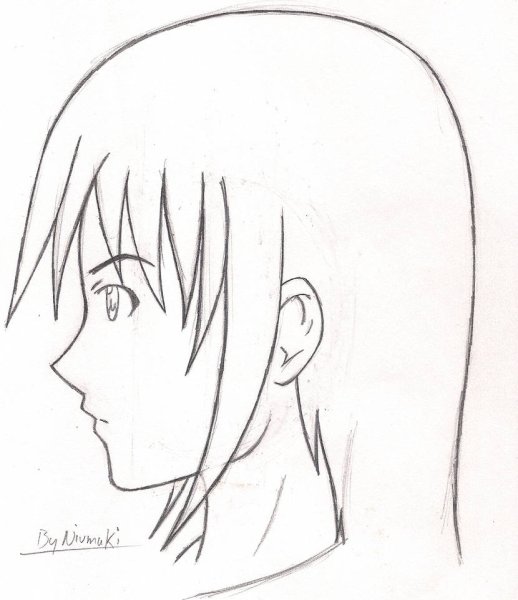 Аниме лицо в профиль